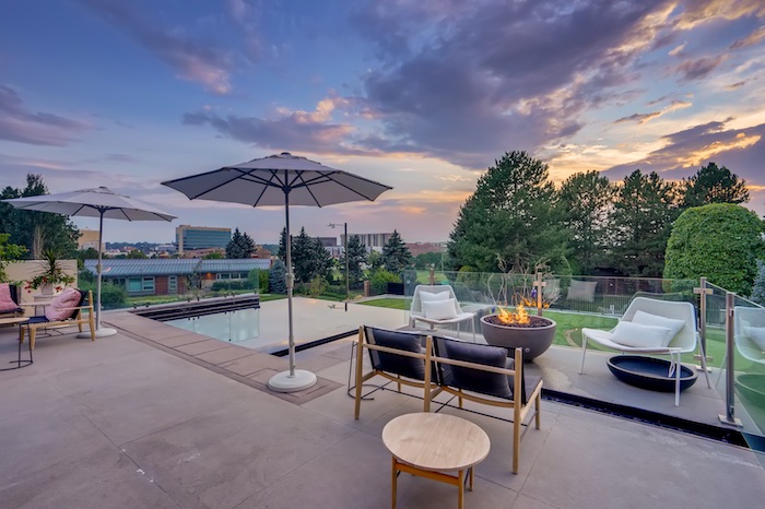 Pool patio at 4301 Cedar Avenue